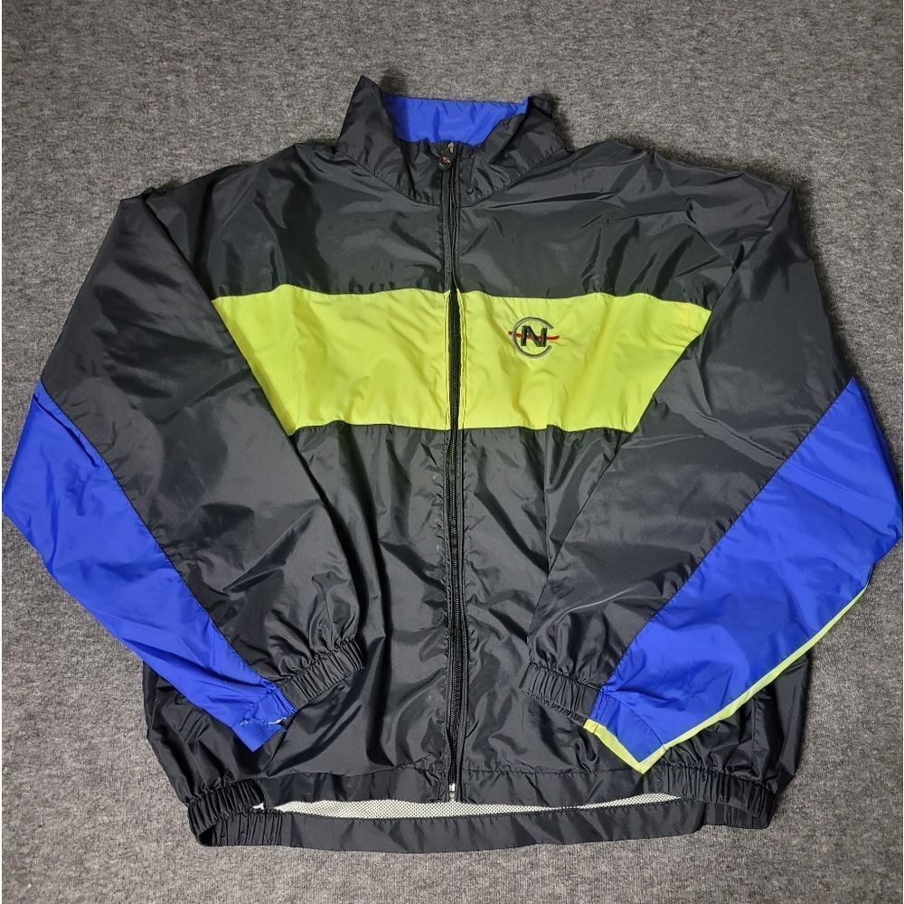 Vintage 90's Nautica Competition Mens Windbreaker Jacket Size L Rare Sleeve